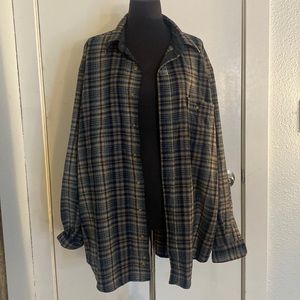 Green, burgundy, brown flannel from Pendleton! Made out of virgin wool!